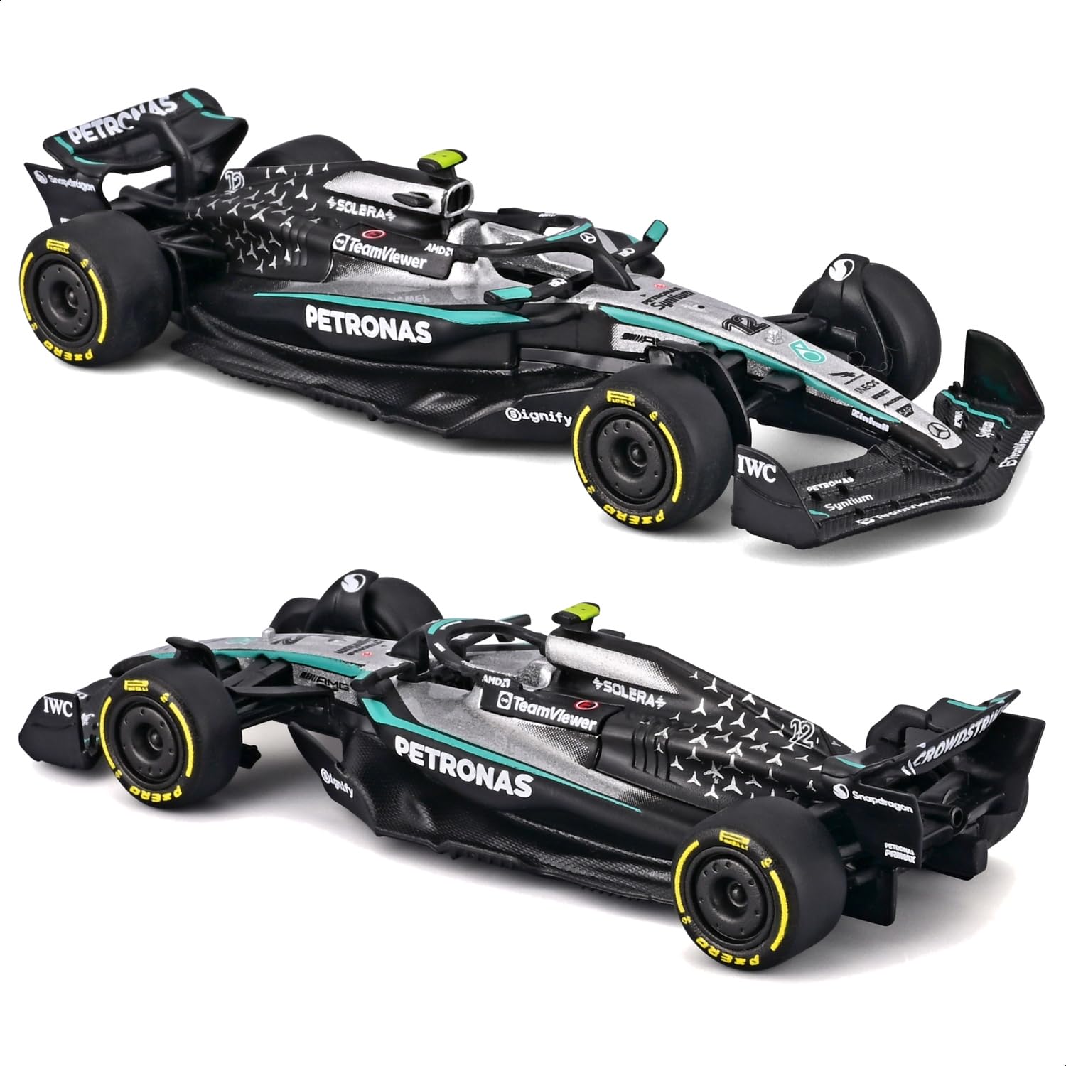 Bburago 1:64 Scale Race Formula Mercedes W16 (2025) Diecast