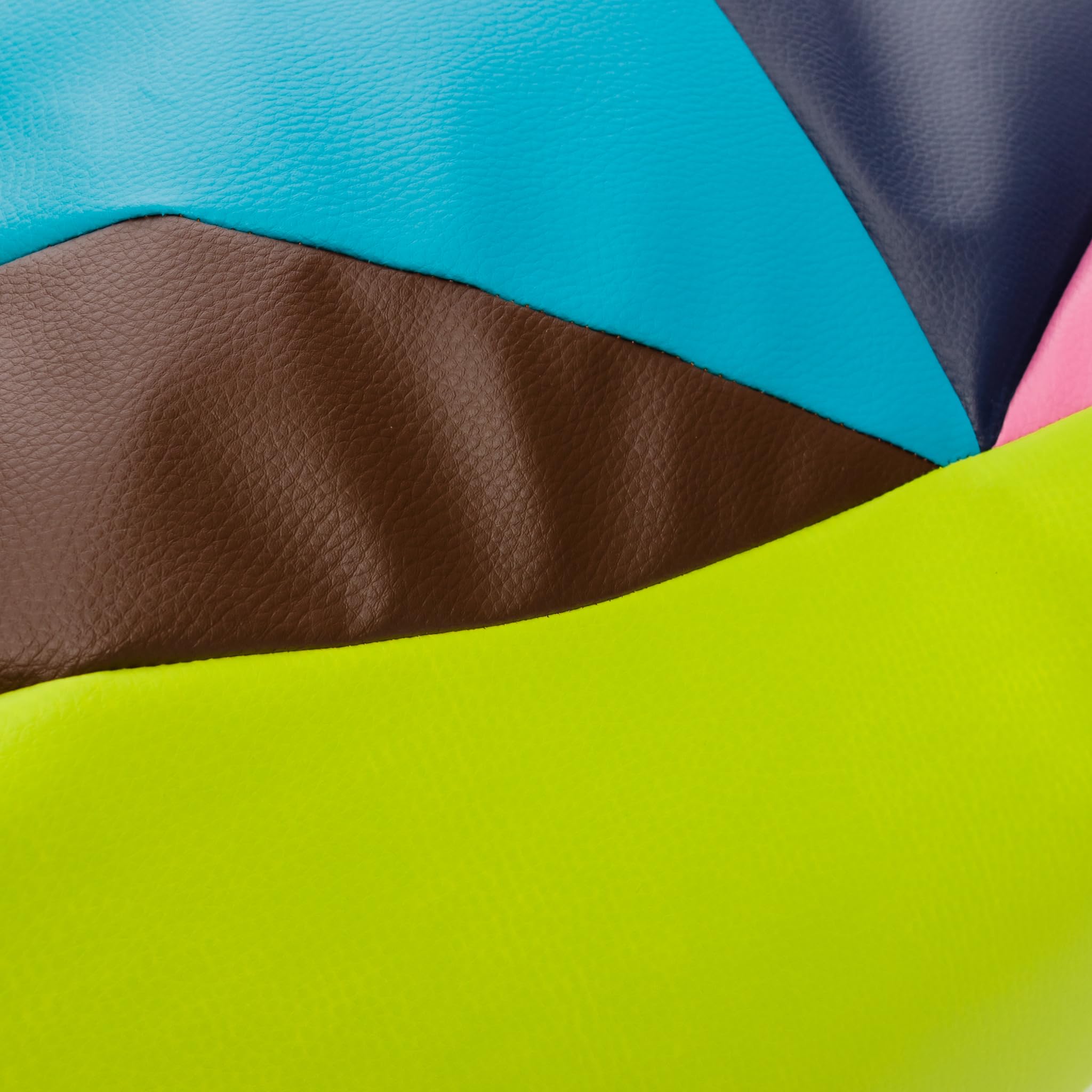Ecopuf - Keiko Patchwork Pouf Sessel Outdoor - Sitzsack Styroporkugeln - Wasserfester Stoffsack - Entspannungssessel - Wohnungseinrichtung - Sessel Größe M - 100x80x85cm, Apfelgrün E16