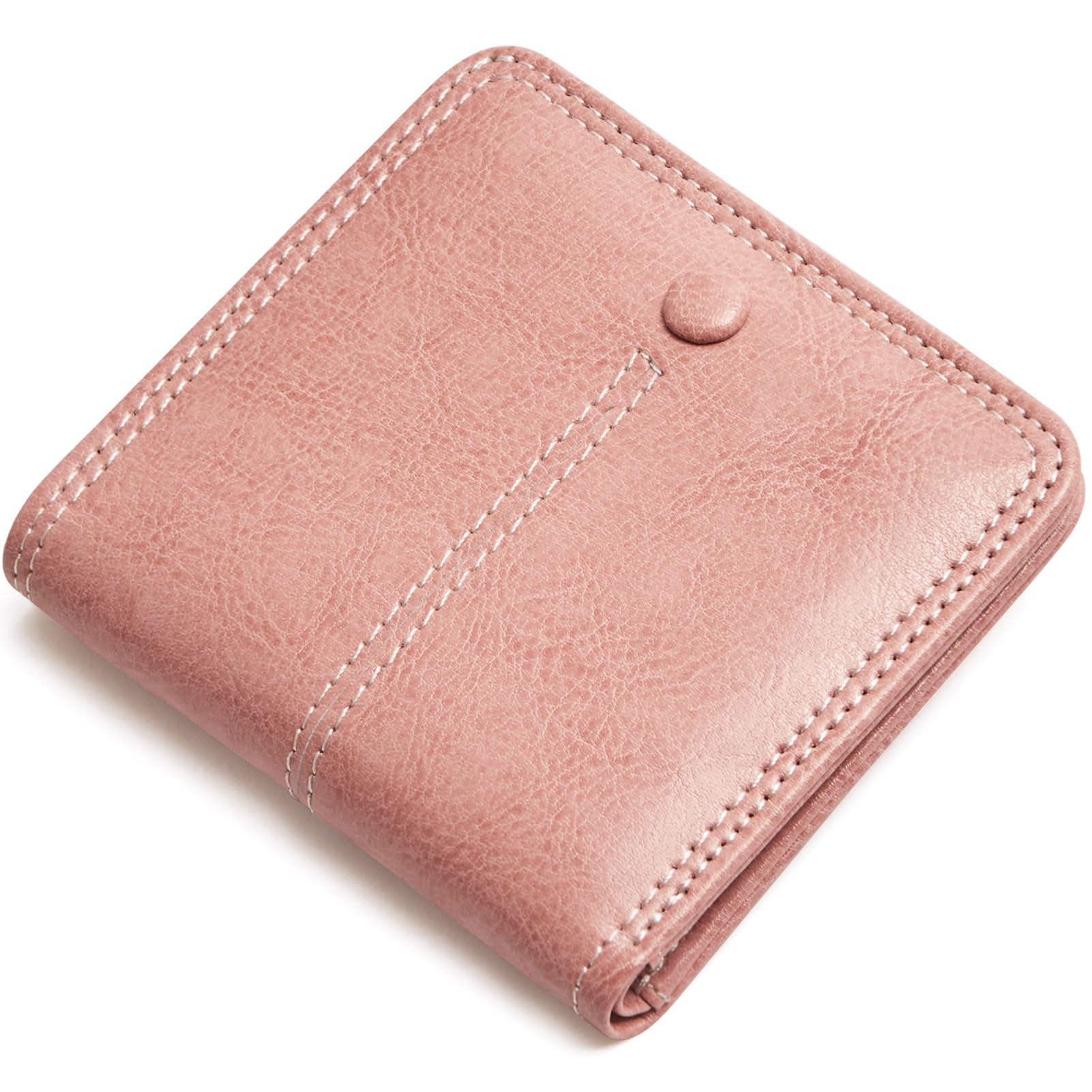 TFKGS Slim Wallet for Women RFID Wallet Women Small Wallets Woman Thin Credit Card Holder RFID Blocking Bifold Compact Pocket Ladies Leather Pink Mini