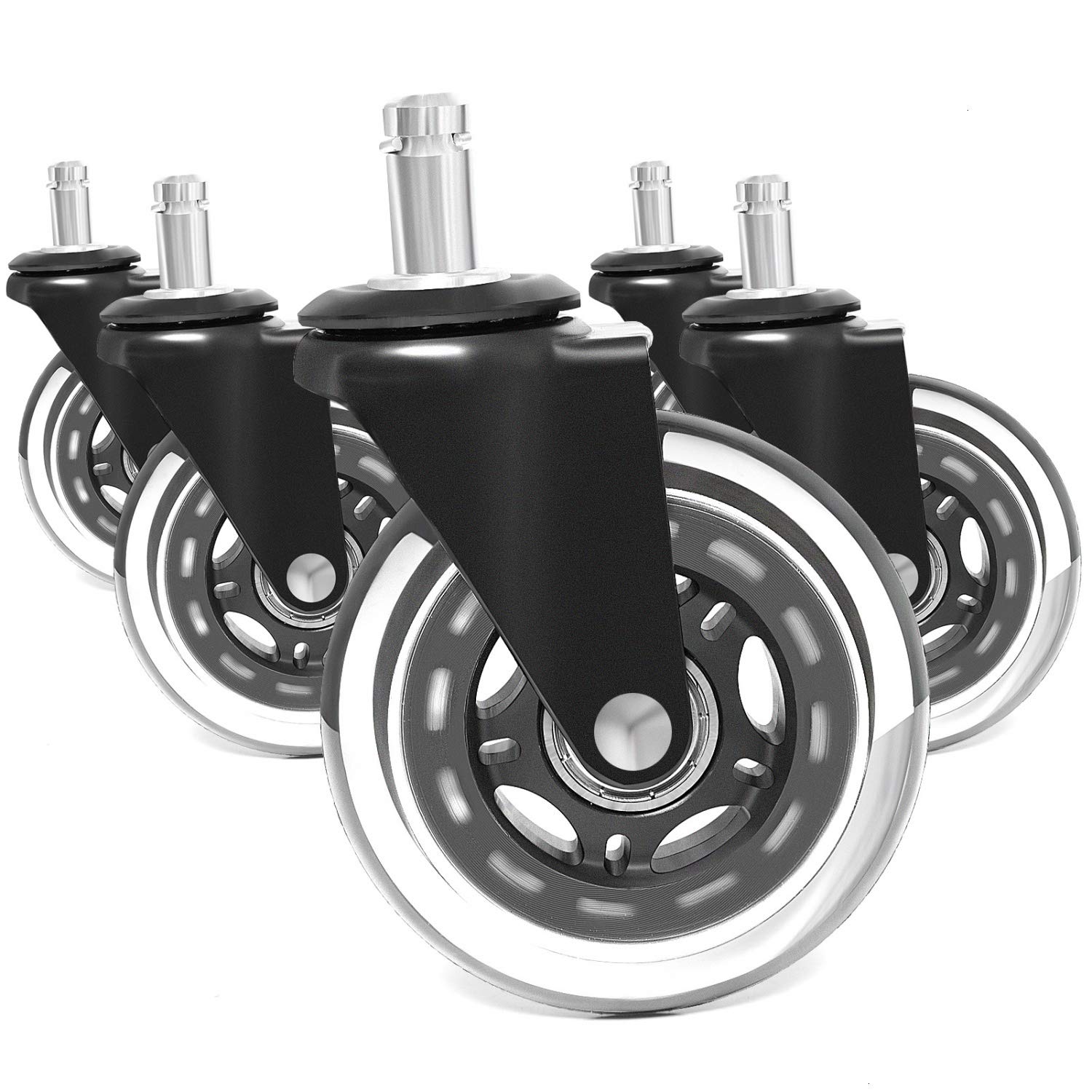 Buy Gonioa Universal Office Chair Caster Wheels, Heavy Duty Office Chair Ball Caster Wheels Set
