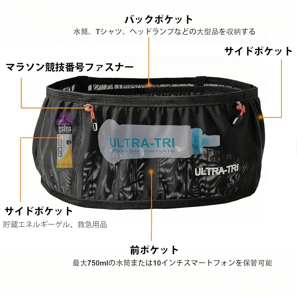 ULTRA-TRI 揺れない ランニング ウエストポーチ 軽量 XL メッシュ Amazon.co.jp: ULTRA-TRI 揺れない ランニング ウエストポーチ
