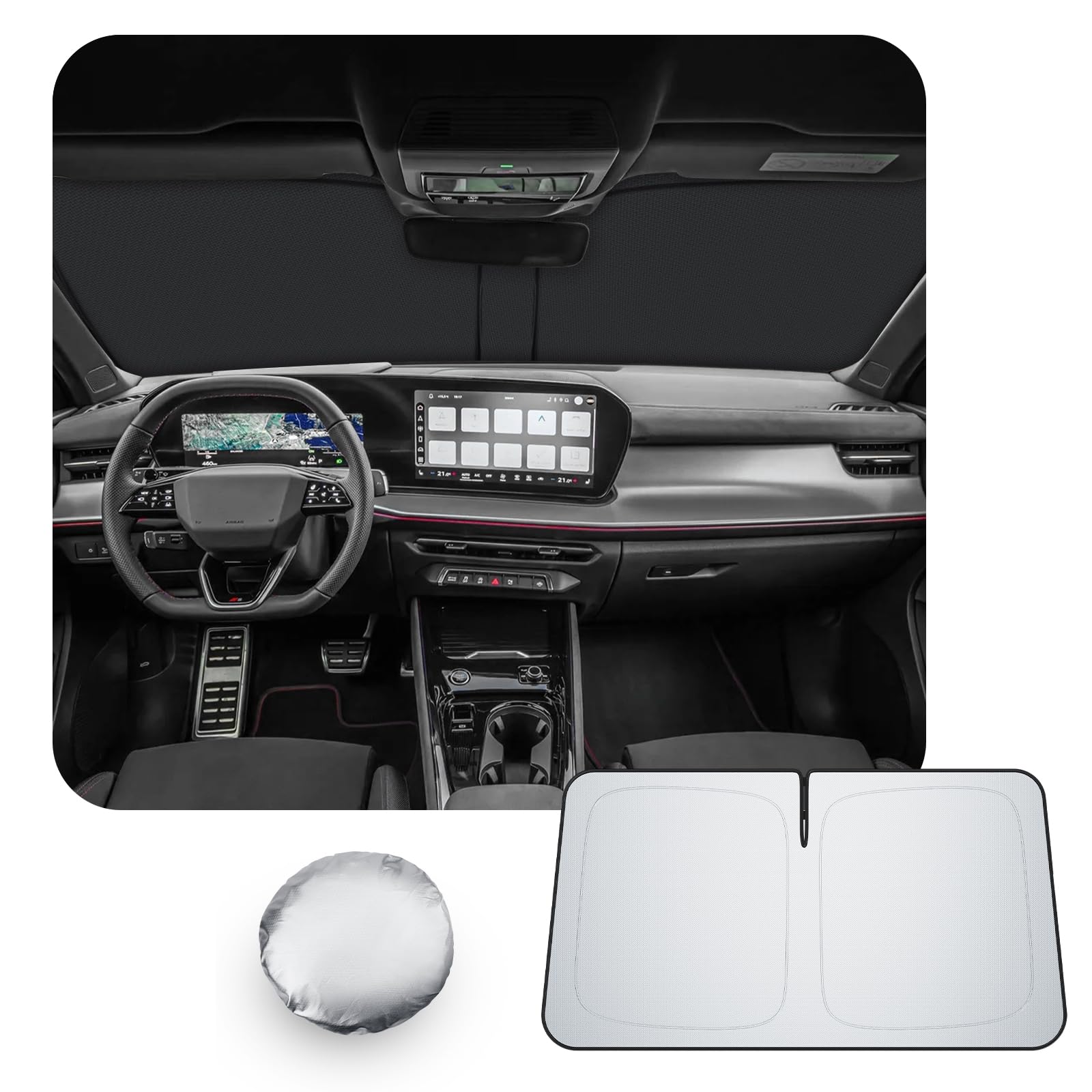 [Aggiornamento] CDEFG Compatibile con Audi Q3 FJ 2025 2026 Parasole Coperture Parabrezza Parasole Anteriore Parasole Anteriore Parabrezza Accessori