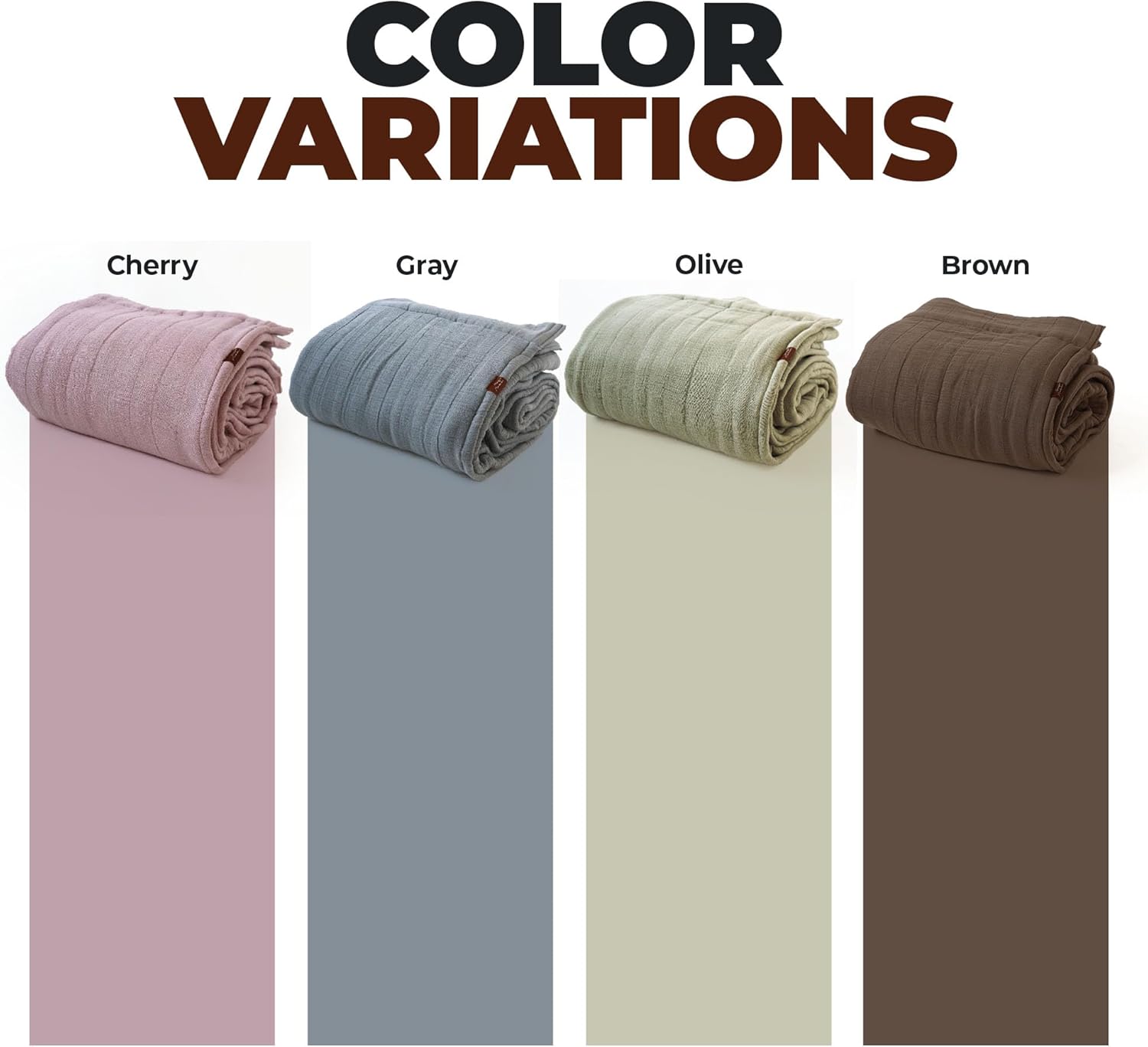 Toronto 6-Ply Cotton Gauze Blanket, Ultra Soft, Breathable, and Temperature-Regulating and Water Absorbency, Ideal for All Seasons (Olive, Queen)