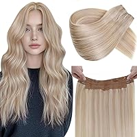 Vista 13 de LaaVoo - Extensión de cola de caballo de cabello humano negro, con clip, 18 pulgadas, extensiones de cabello humano invisible de una pieza