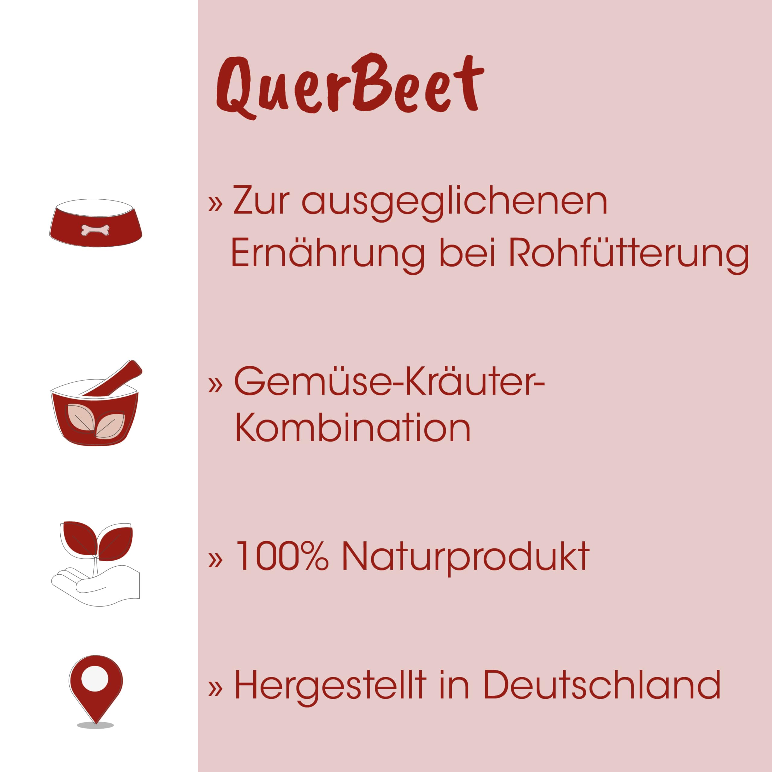 Fit-BARF QuerBeet für Hunde 2,5kg - Ergänzungsfutter Gemüse-Obst-Pulver für gesunde Rohfütterung