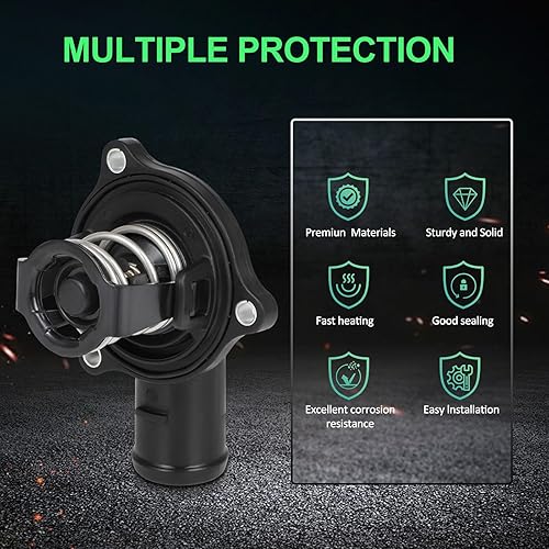 Miniatura 7 de SCITOO 059121111AA 059121111F Kit de carcasa de termostato de refrigerante de motor de repuesto para Audi Q7 2009-2015, para Volkswagen Touareg