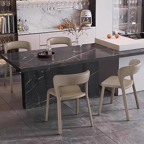 Miniatura 2 de Sillas de comedor de cocina, sillas de cocina con respaldo curvo, silla de comedor de cuero, silla de comedor tapizada para sala de estar (juego de