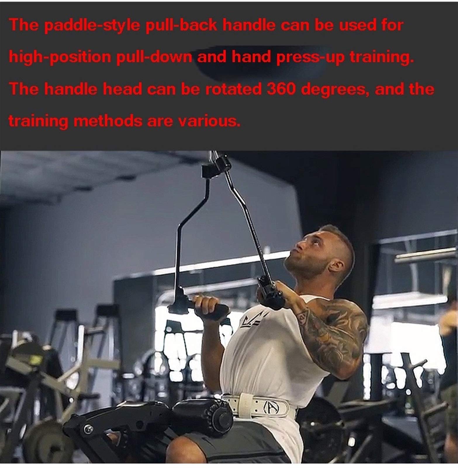 Lat Machine Barra Accessori Per Manico Per Cavi Di Fitness, Barra Pull-down Lat, Barra Di Corsa Posteriore, Barra Tricipiti, Impugnatura Antiscivolo Immersa, Attrezzature Per La Formazione Della Forza