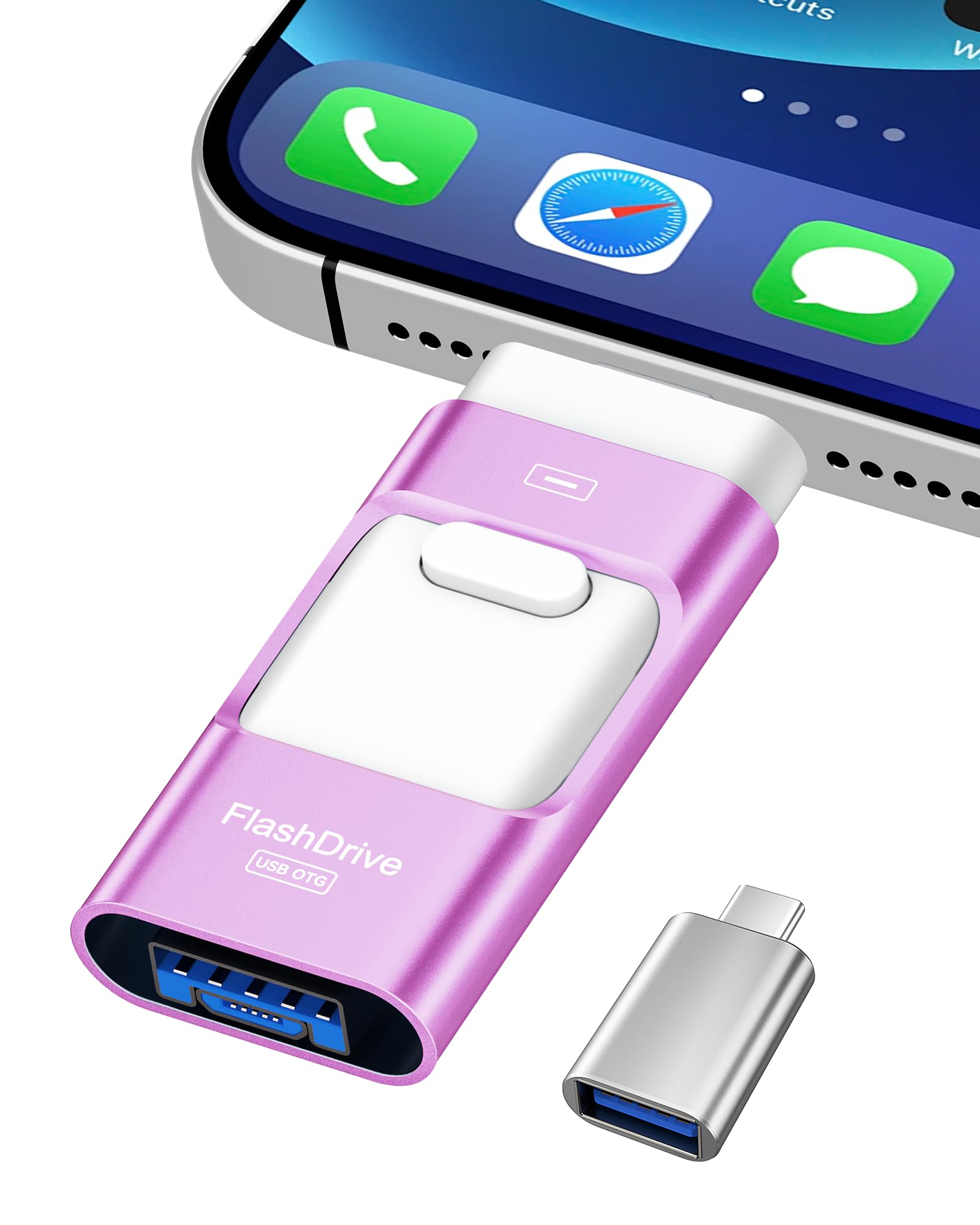 ZARMST USB Stick für Phone, 4-in-1 Speicherstick für Phone/Pad/Android Smartphone/PC