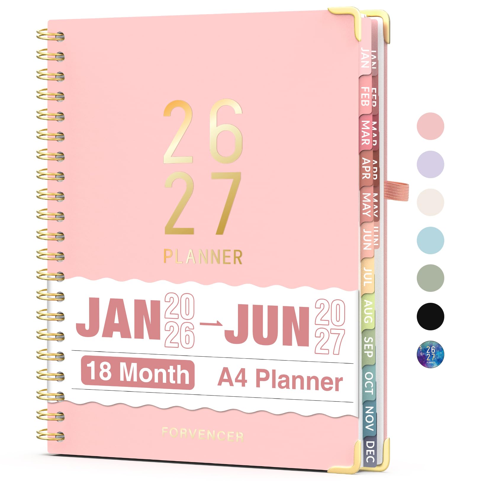 Forvencer Planner 2026-2027 18 Month Weekly and Monthly Calendar Planner Jan 2026 -June 2027 8 5 x 11