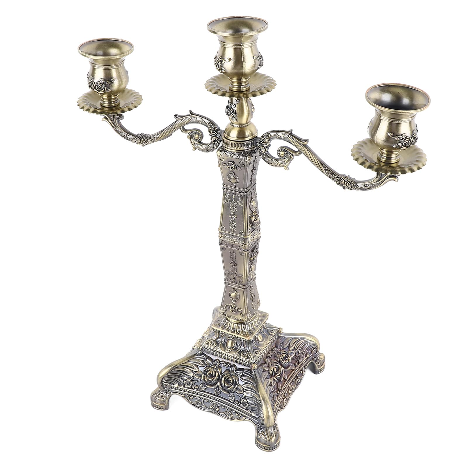 Dilwe Metall Kerzenhalter, Elegante Hochzeitsdekoration (Bronze Three