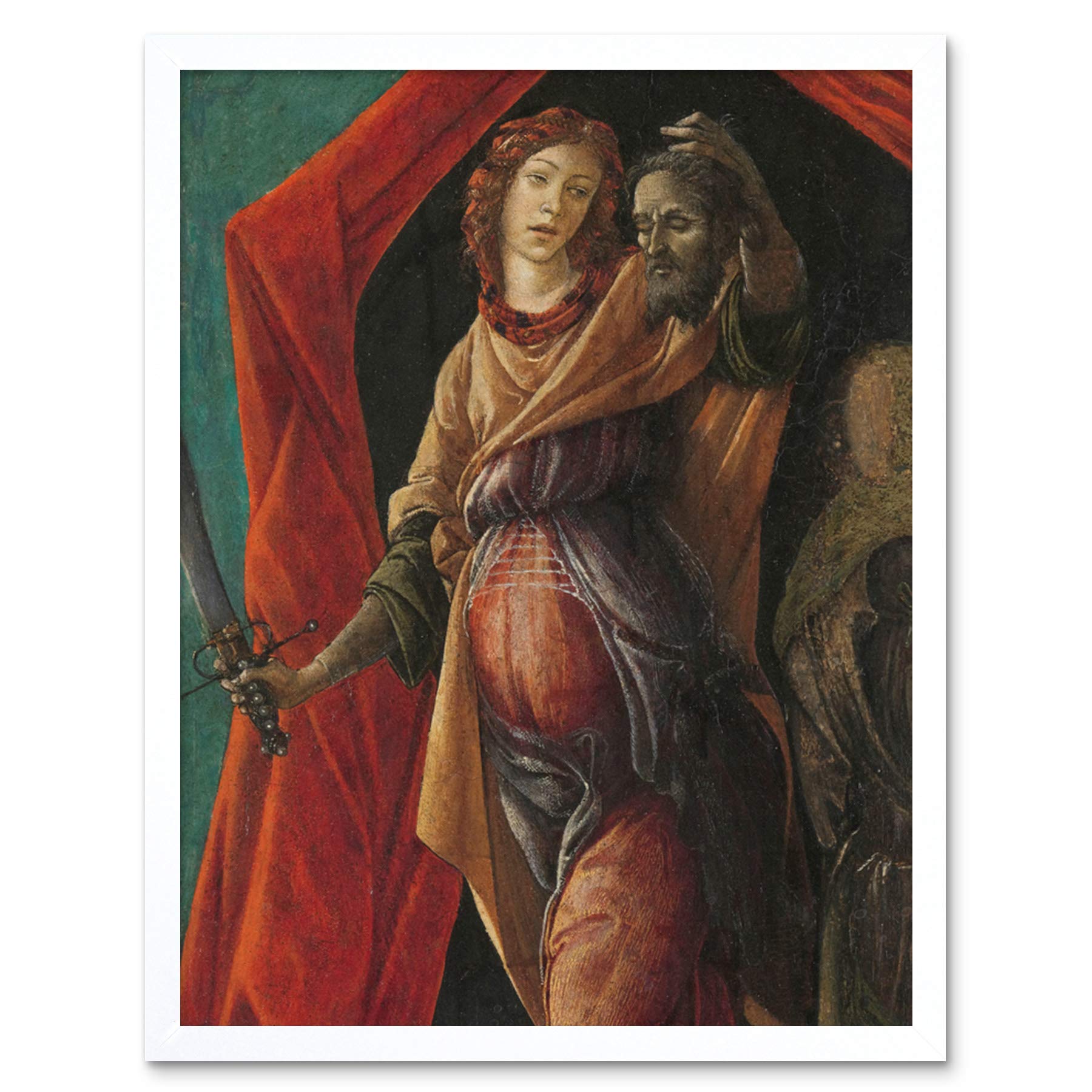 Artery8 Botticelli Judith With Head Of Holofernes Painting Art Print Framed Poster Wall Decor 12x16 inch