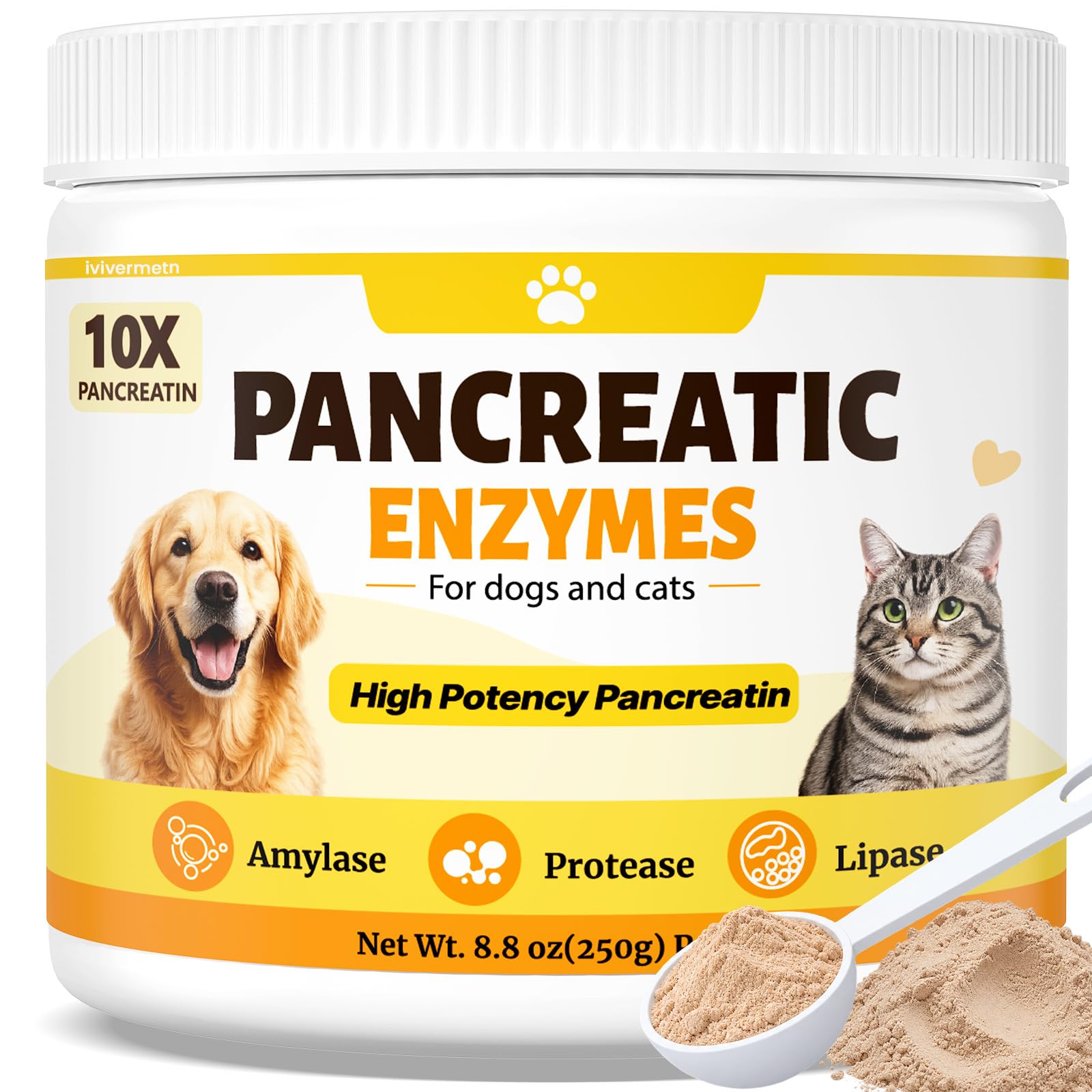 Pancreatic Enzymes for Dogs– 10X Pancreatin Digestive Enzyme Powder