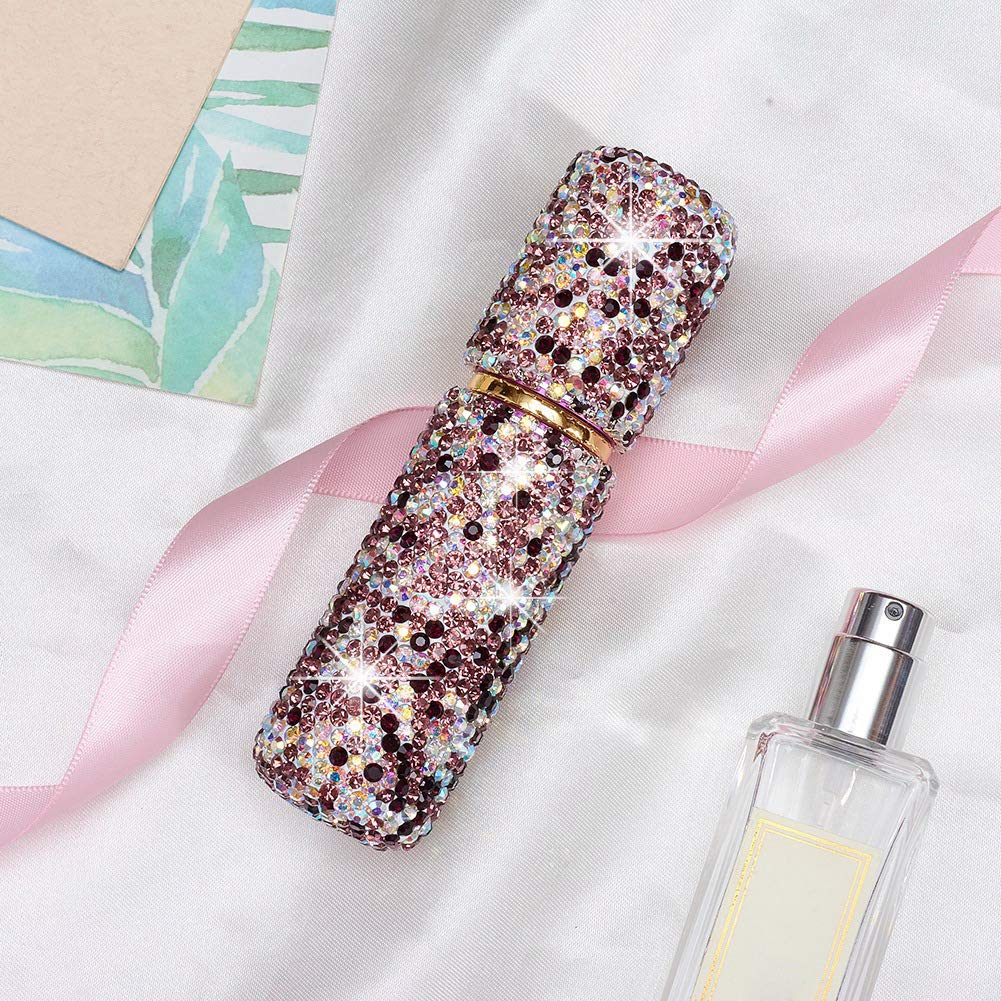 XianghuangTechnology Portable Mini Refillable Perfume Scent Atomizer- Shiny Diamonds Empty Spray Bottle for Traveling and Outgoing of 10ml