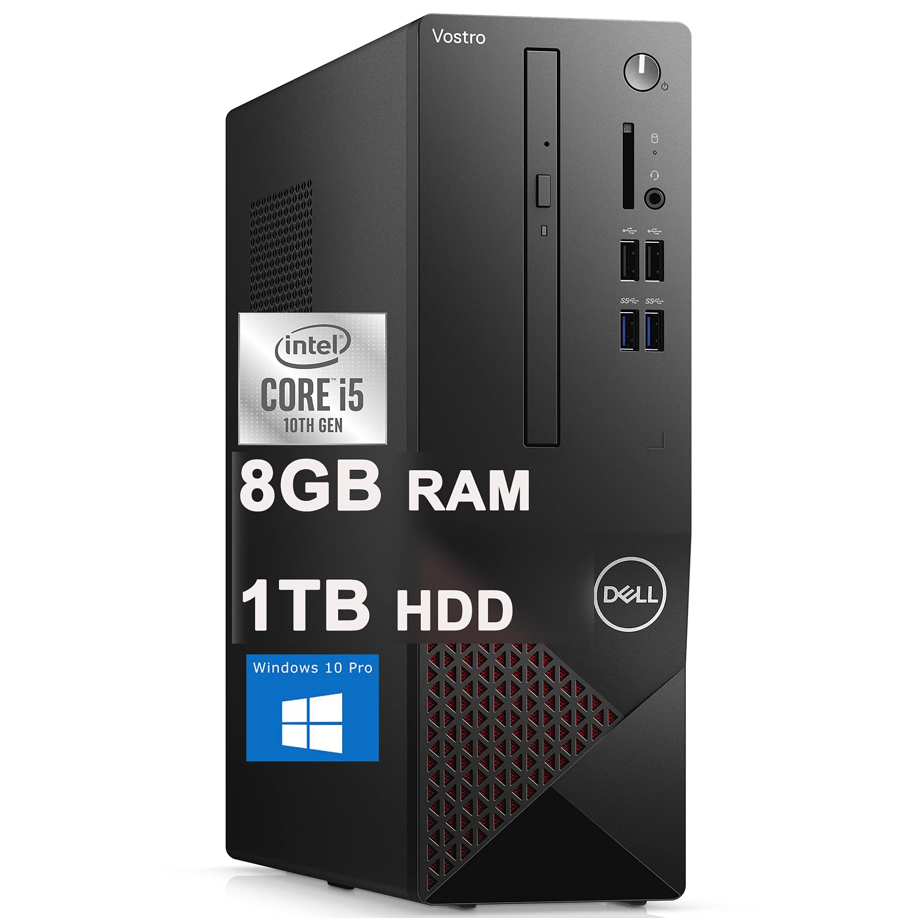 Flagship Dell Vostro 3000 3681 Small Desktop Computer 10th Gen Intel Hexa-Core i5-10400 (Beat i7-870