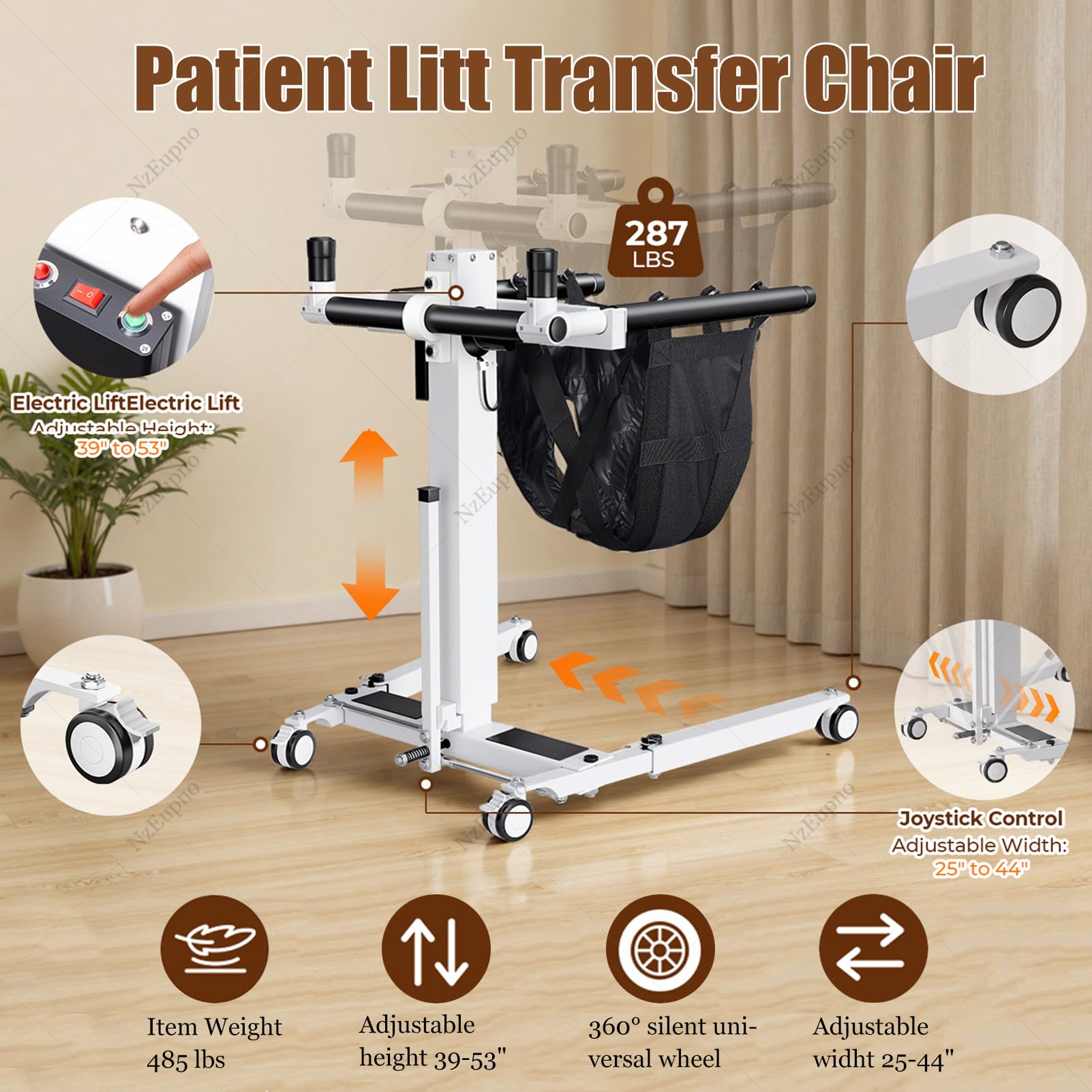 Silla elevadora para pacientes, dispositivo de asistencia para personas mayores y discapacitadas, silla de ruedas de lactancia para transferencia de coche, ayuda para sentarse y estar de pie para uso