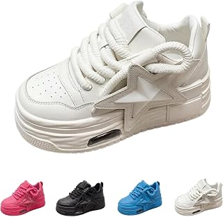 Generic Women's Chunky Platform Sneakers Star Lace Up y2k Casual Walking Shoes