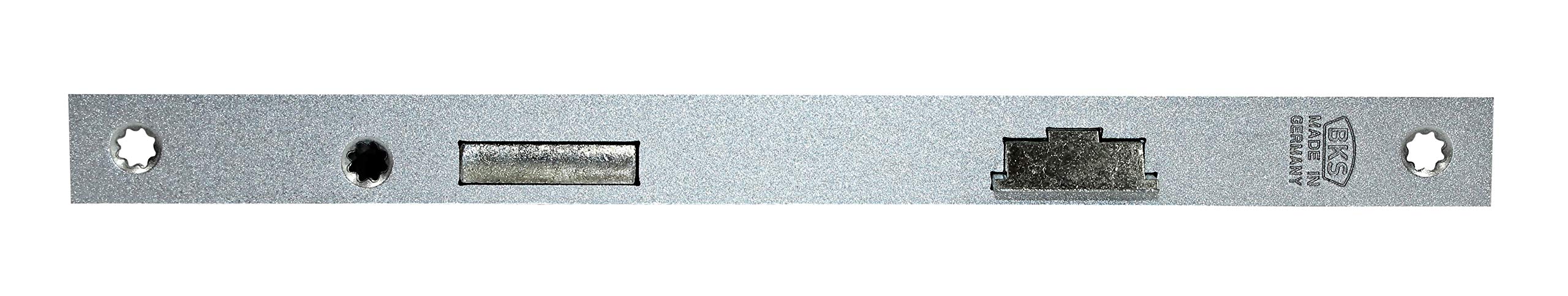BKS Haustürschloss/Türschloss für Profilzylinder, Dornmaß 65mm, Entfernung: 92mm, Stulp: 22x280mm eckig, DIN Rechts incl. SN-TEC® Montageset