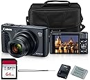 Canon PowerShot SX740 HS Digital Camera | 20.3MP CMOS Sensor, 40x Optical Zoom, 4K UHD Video, Wi-Fi & Bluetooth | Compact Point-and-Shoot Camera with Bag and 64GB Card