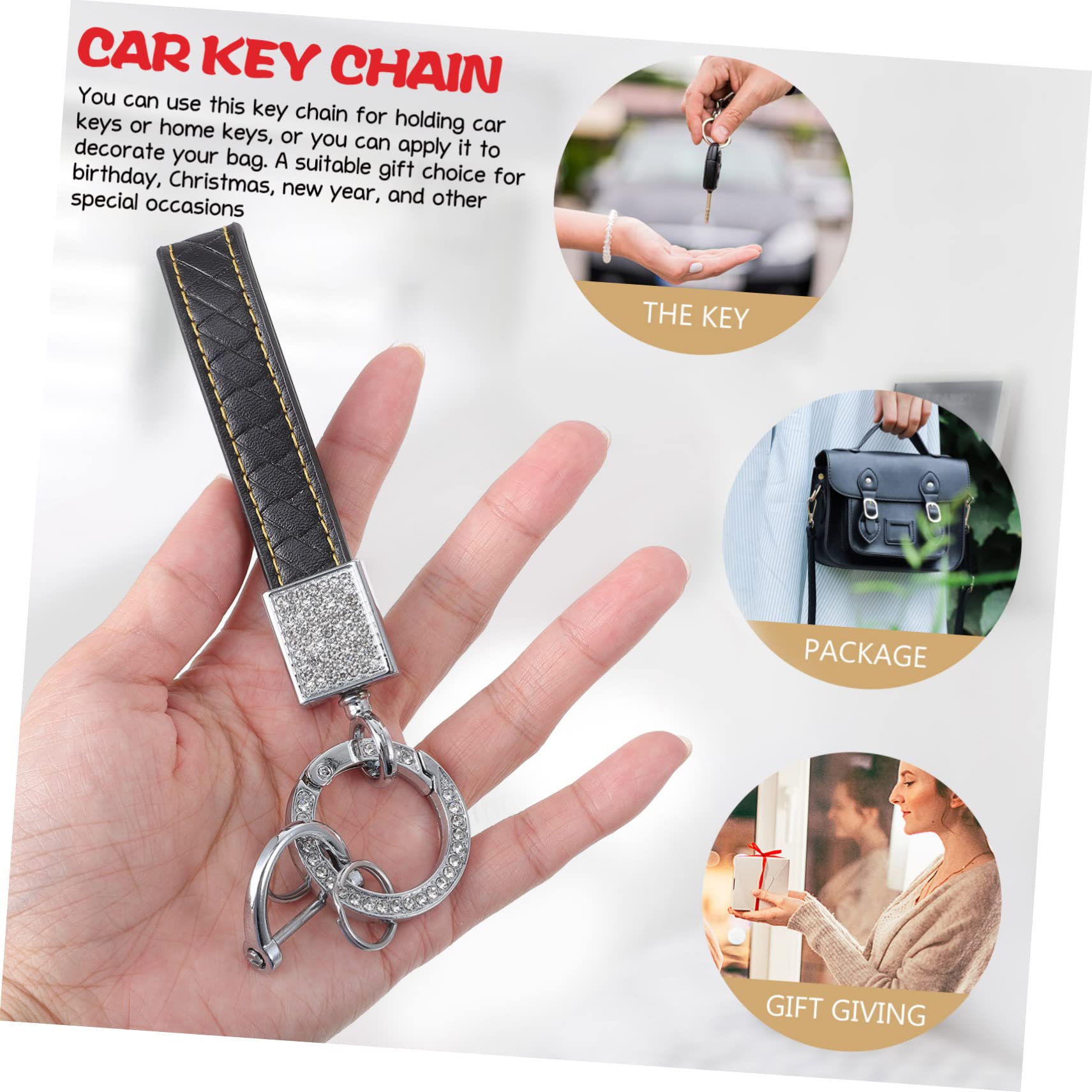 Catena Chiave Dell'Automobile Accessori Per Auto Per Le Donne Cordini Per Le Chiavi Mens Cordino Glitter Portachiavi Con Strass Chiave Cordino Fasce Da Polso Per Le Donne Della