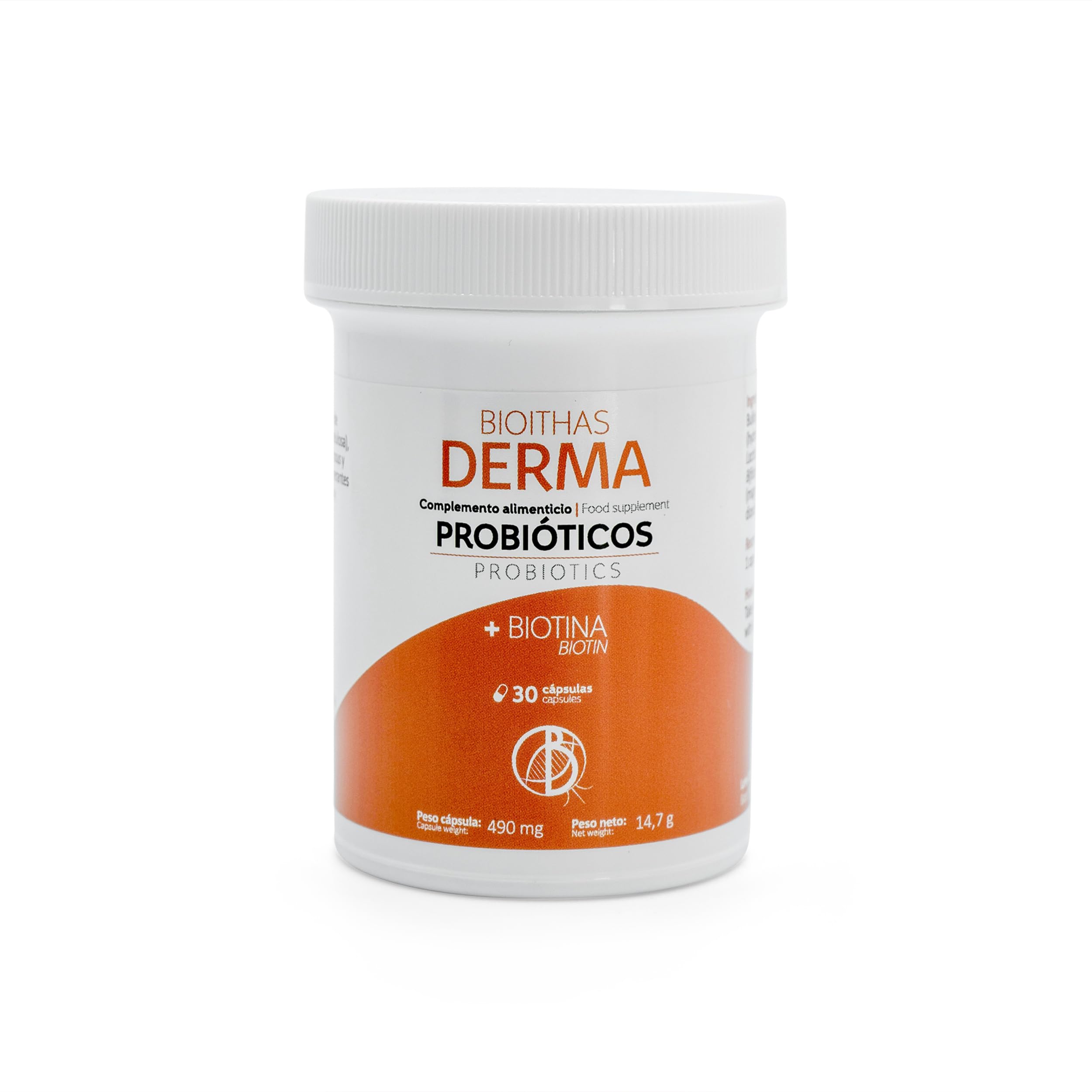 Probiótico con dos cepas y biotina para la piel