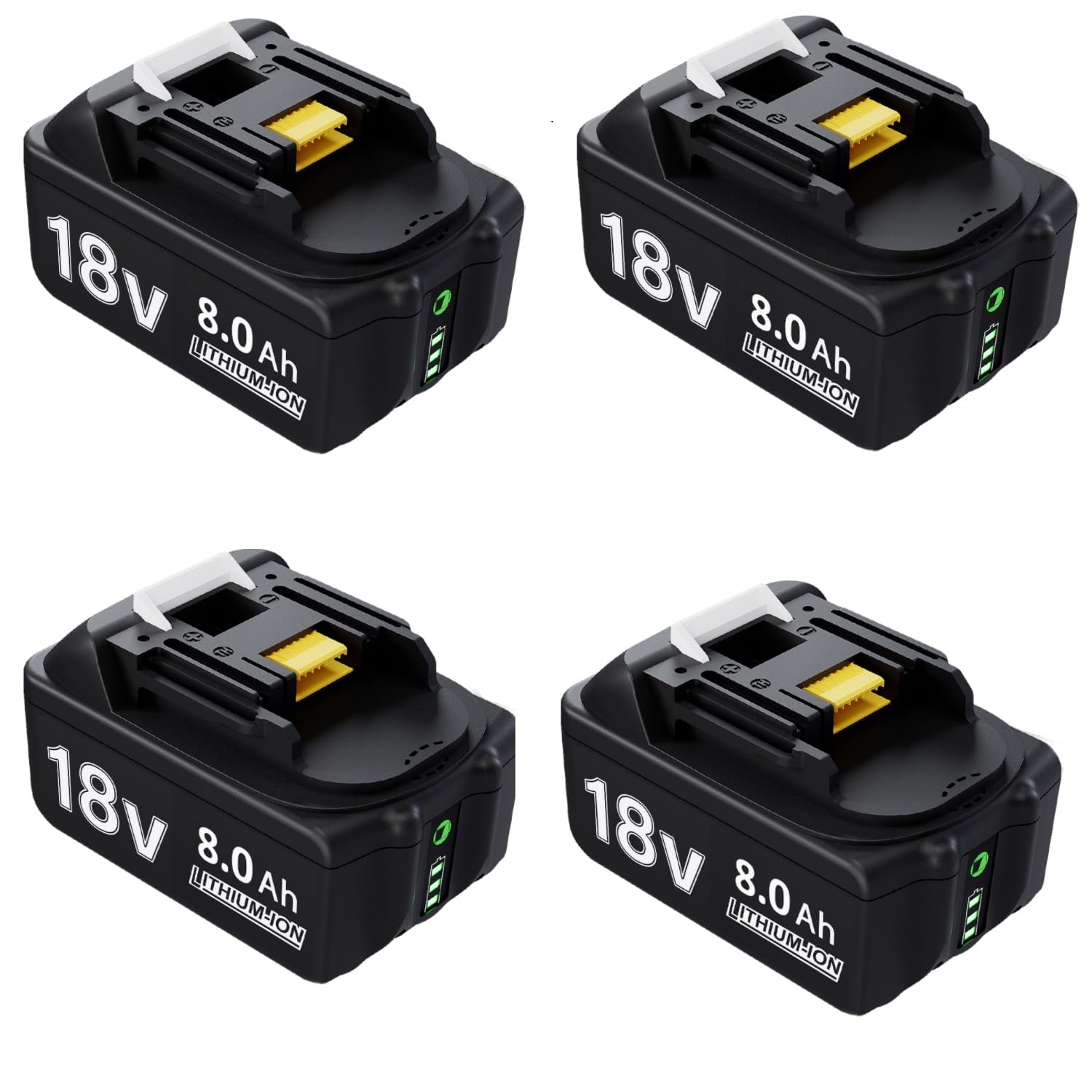 2pcs 5.5Ah 18V Remplacement Pour Makita Batterie 18V BL1860B BL1850B BL1850 BL1860 BL1840B BL1840 BL1830B 194205-3 194309-1 194204-5 196399-0 Avec Indicateur LED