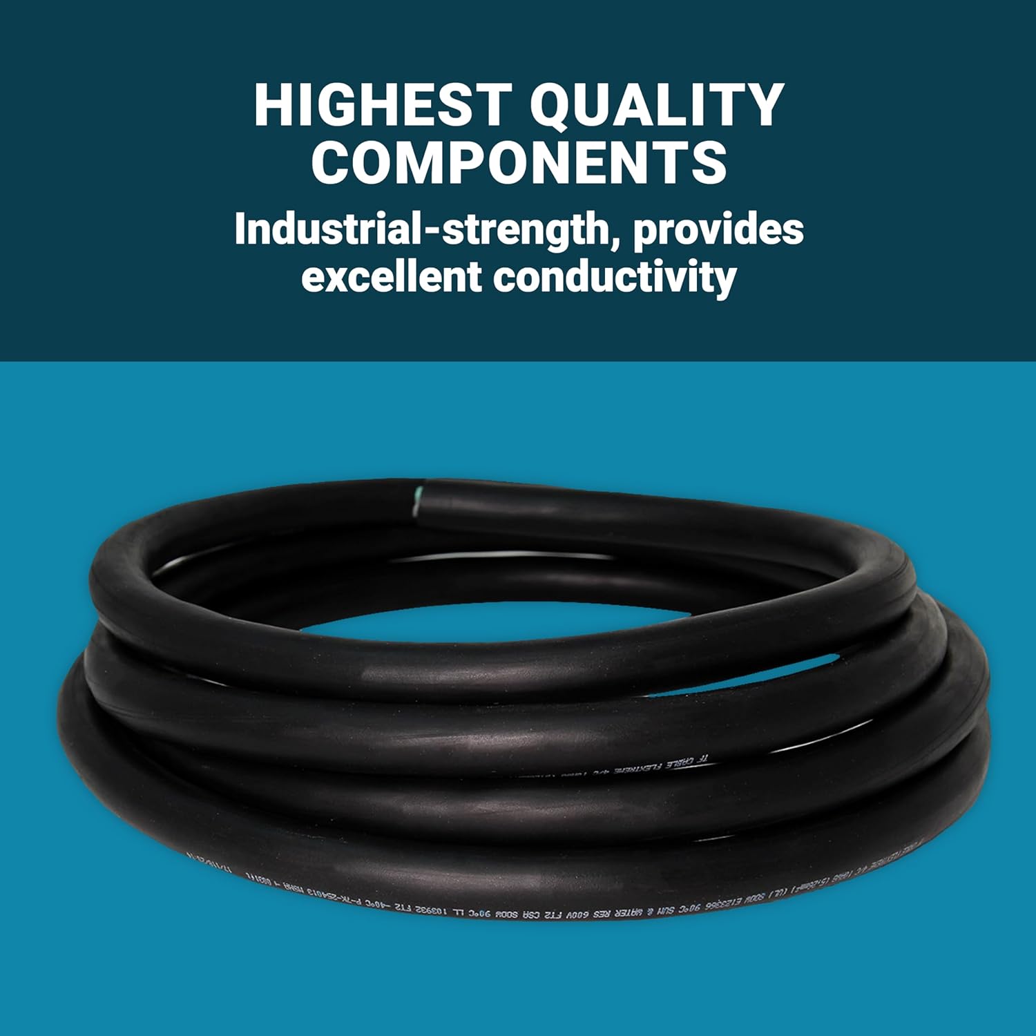 IronBox Electric 8/4 SOOW Bulk Electrical Wire - 4-Conductor Wire, 35A, 600V, Outdoor Rated, 8 Gauge Extension Cord - Heavy Duty Portable Electrical Cable for Generator, Data Centers & More (10 ft)