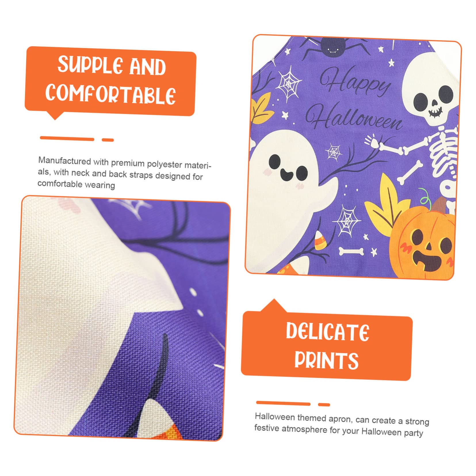 Alipis Lot De 5 Tabliers De Cuisine En Polyester Pour Halloween Idéal Pour La Famille