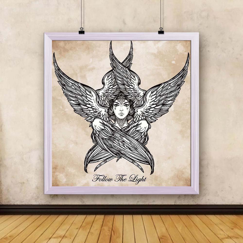 ポルフィリオ アート ArtzFolio Six Winged Angel | Premium Canvas Painting for Bedroom