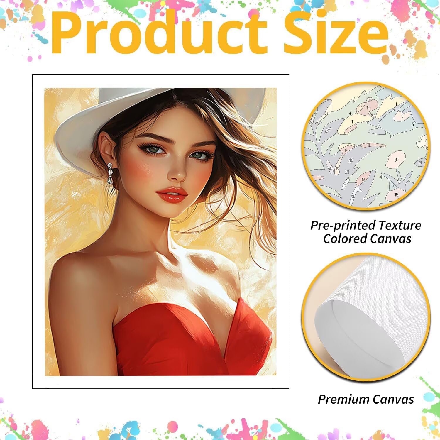 WEISHIWE Dipingere con i Numeri Adulti Donna elegante, 80x100cm s-1083