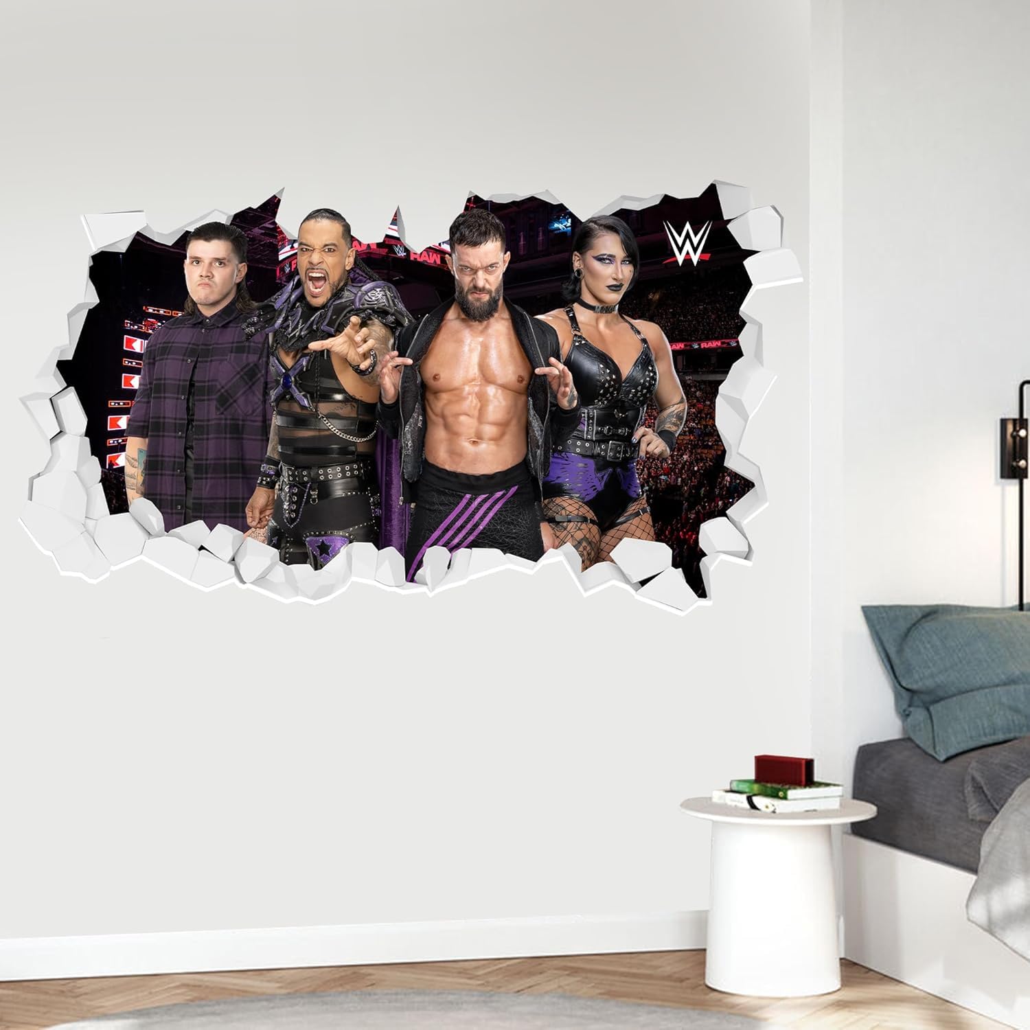 Themed WWE - Judgement Day Broken Wall Sticker Wrestling Wall Art (60cm width x 35cm height)