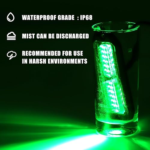 Miniatura 3 de WINECO Verde 8 unids ultra delgado LED luces de policía estroboscópicas de emergencia, montaje en superficie parrilla parrilla peligro seguridad