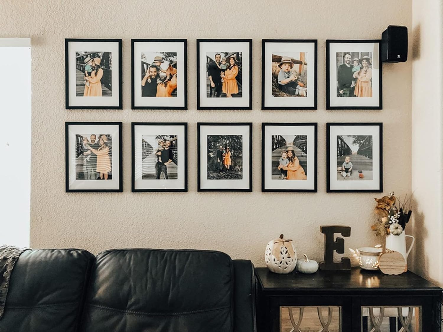 upsimples 8.5x11 Brown Certificate Frame Set of 5, 8x10 Black Picture Frame Set of 5