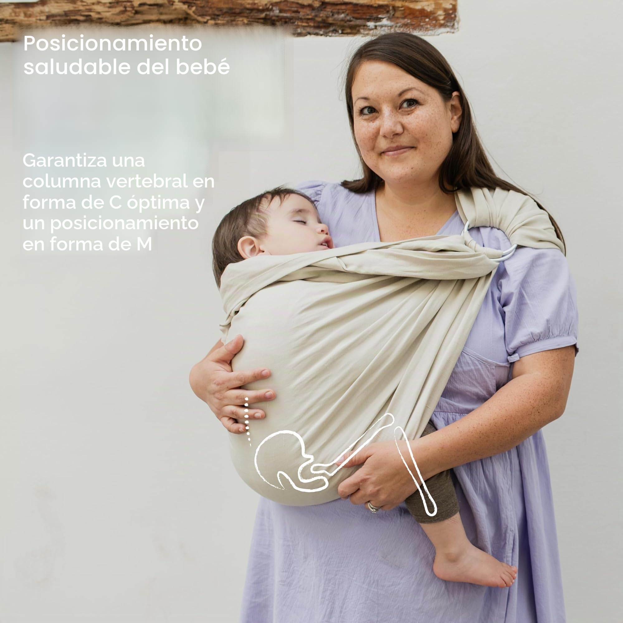 Boba portabebés de tela con anillo para recién nacidos y niños pequeños, ligero y transpirable, saludable para la cadera, envolvente para transportar al bebé delante y a la cadera, 3,6-15,8 kg