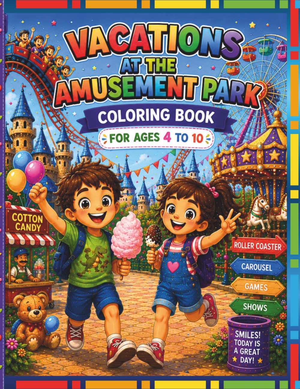 Vacation at the Amusement Park: coloring book