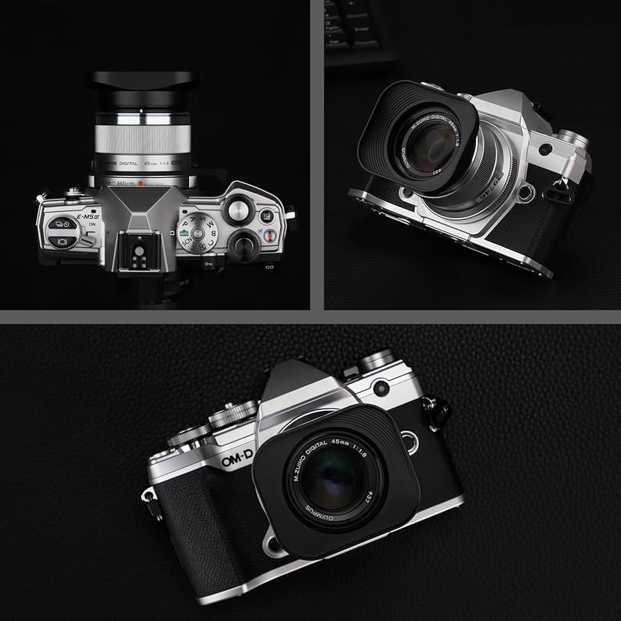 Amazon.com : Haoge LH-OM45 Metal Square Lens Hood for