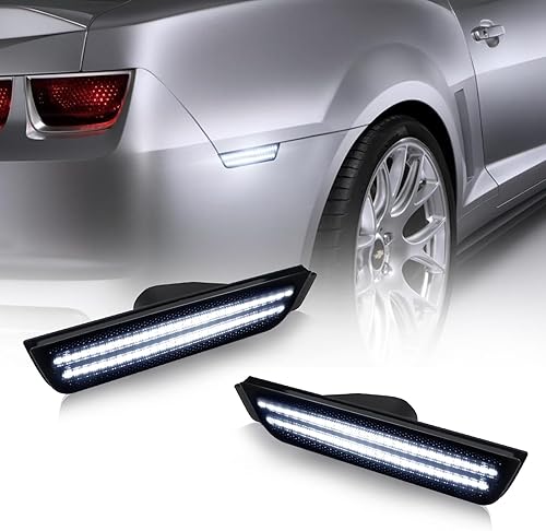 D-Lumina Luces LED de marcador laterales traseras lente ahumada para Chevy Camaro 2010 2011 2012 2013 2014 2015, 5 generaciĂłn Camaro parachoques D-Lumina Luces LED de marcador laterales traseras lente ahumada para Chevy Camaro 2010 2011 2012 2013 2014 2015, 5 generaciĂłn Camaro parachoques