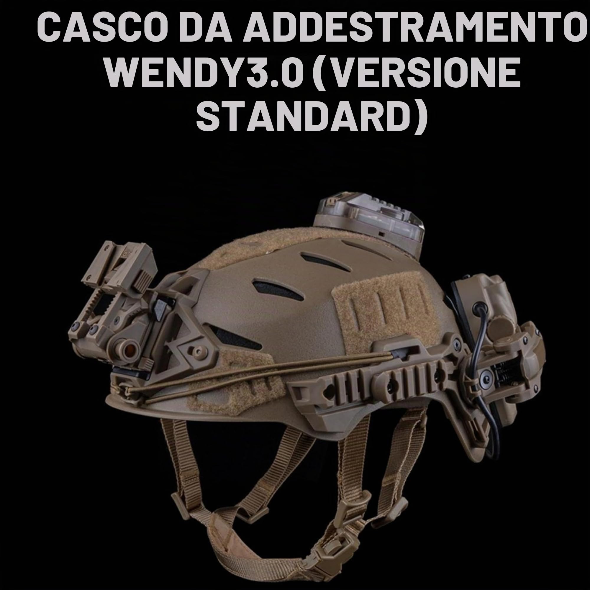 Casco tattico W.endy 3.0 versione semplificata, casco protettivo da softair per addestramento al combattimento e caccia, attrezzatura sportiva per esterni