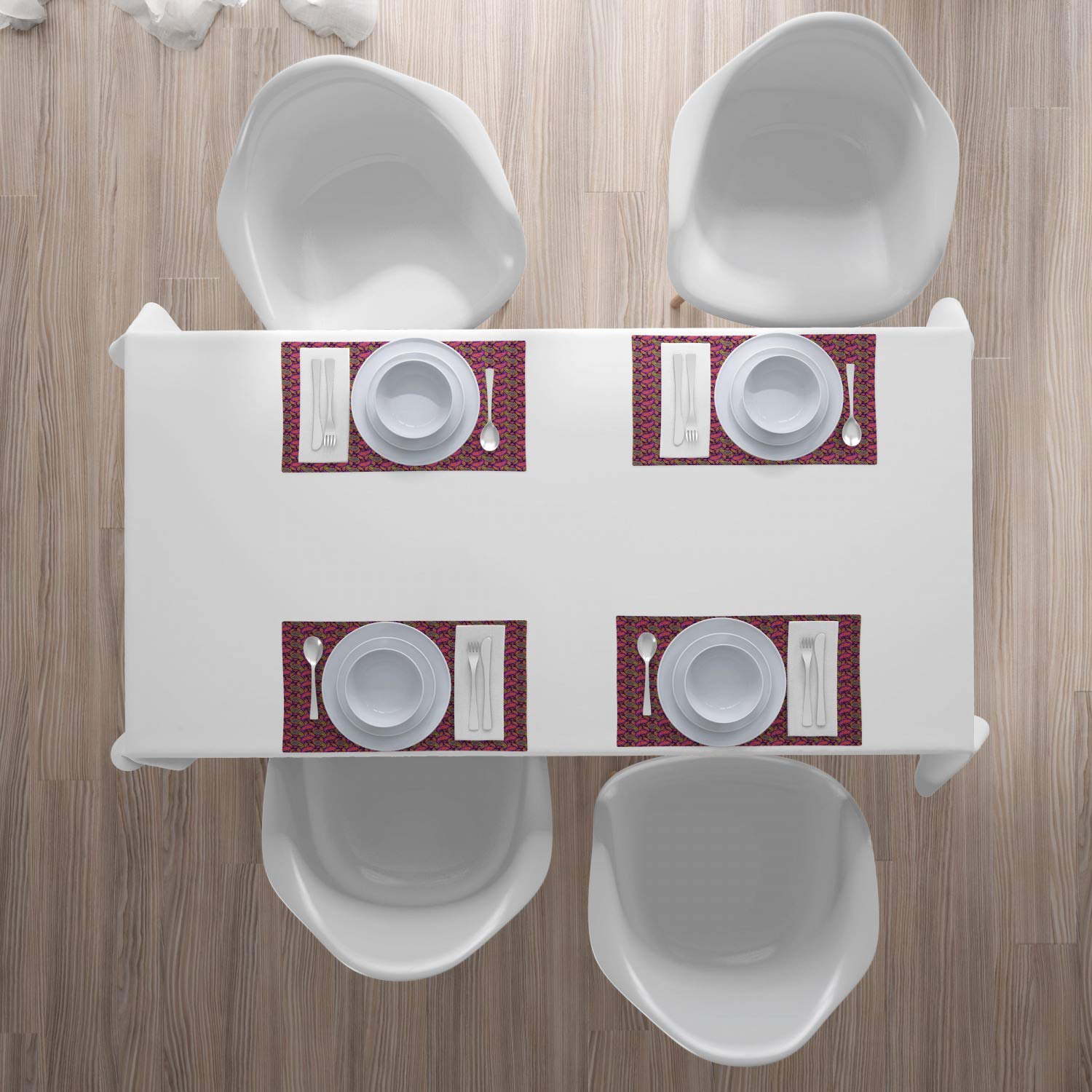 Elrene Home Fashions Farmhouse Living Sentiments - Set di 4 tovagliette all' americana in iuta, colore: marrone chiaro