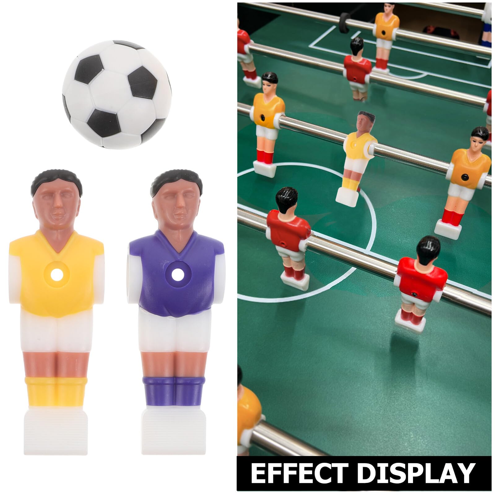 TOYANDONA Accessori per Giochi da Tavolo Calcio Balilla Mini Action Figure Giocatori di Calcio di Ricambio in Resina per Tavoli da Gioco