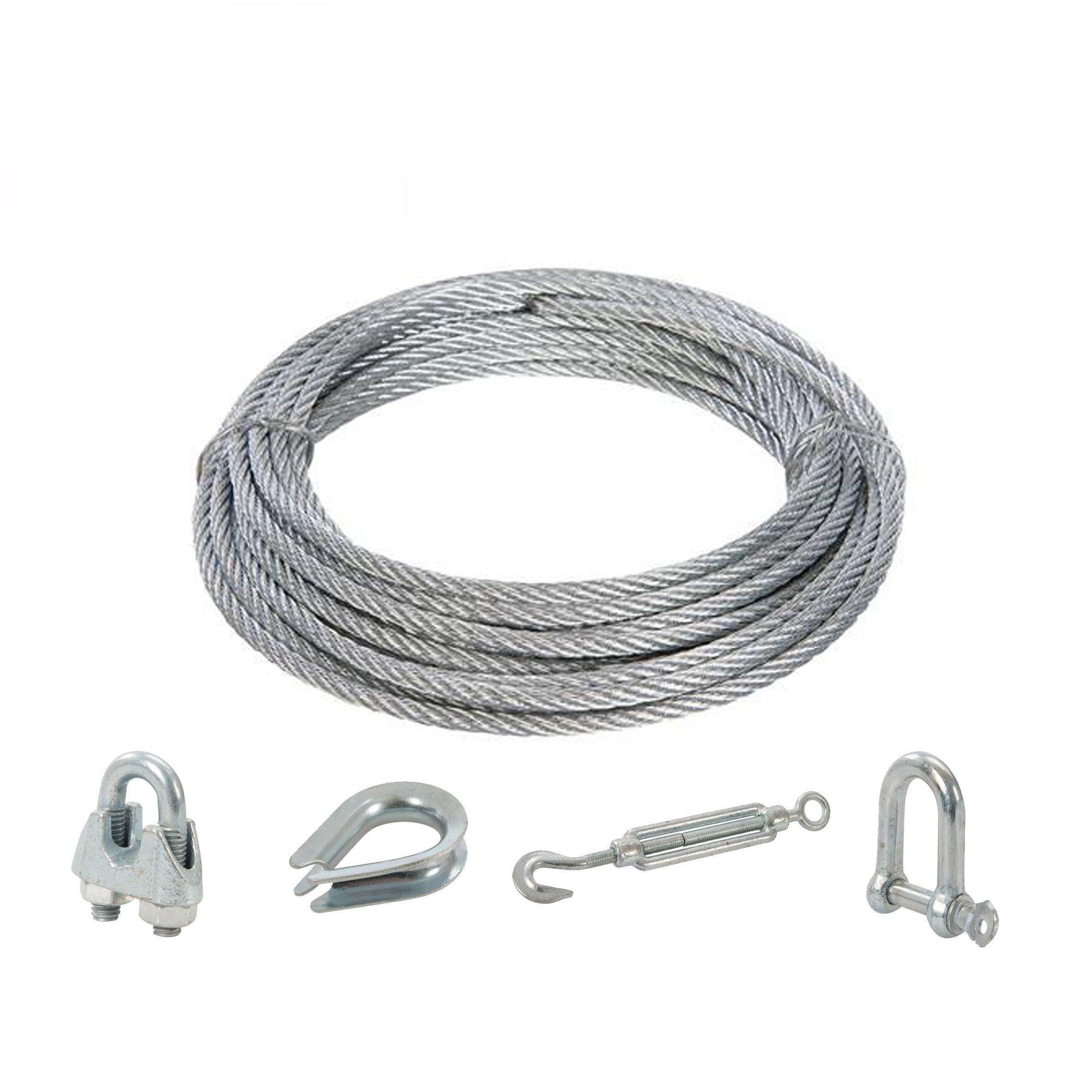30m Guy Wire Kit For Woodburner Multi Fuel Stove Flue Pipe Twin Wall Flue