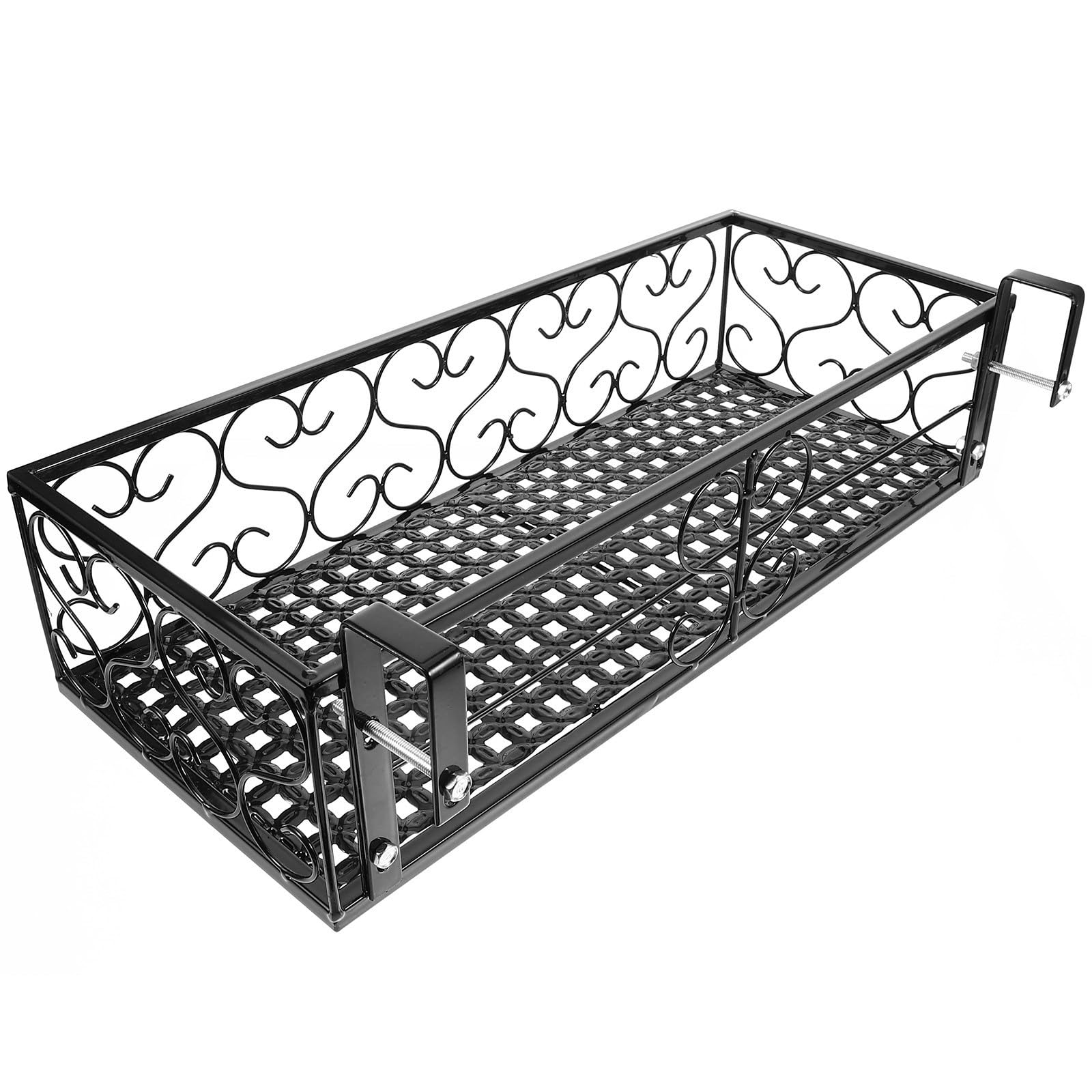 Beaupretty Metallo Nero Portavaso da Appendere per Balcone e Finestra