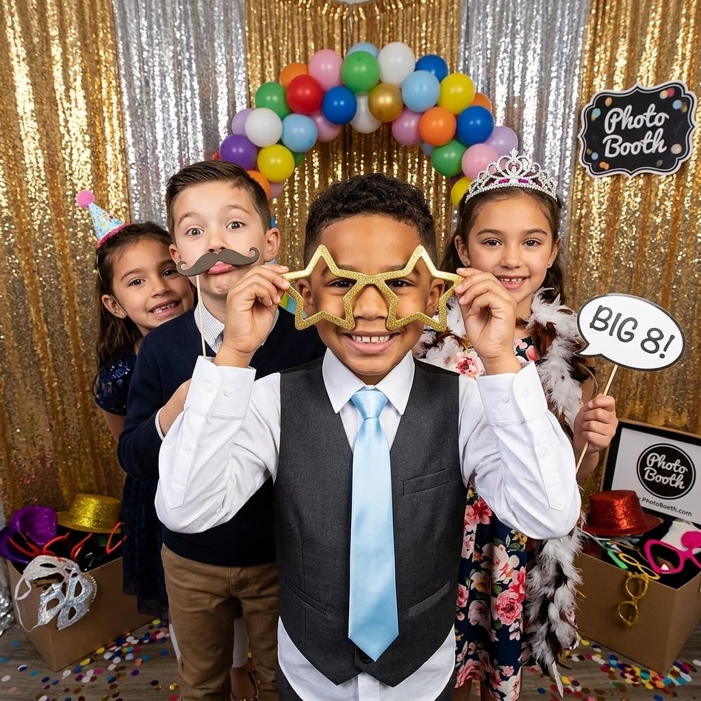 The Tie Company Cravatte in raso per bambini - Azzurro, Azzurro, Taglia Unica