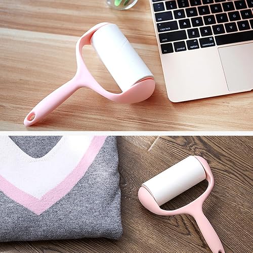 Miniatura 6 de YQMAJIM - Rodillo de pelusa, 9 recambios de 540 hojas, kit de removedor de pelo de mascotas súper adhesivo, cepillo de pelusa para ropa, alfombras,