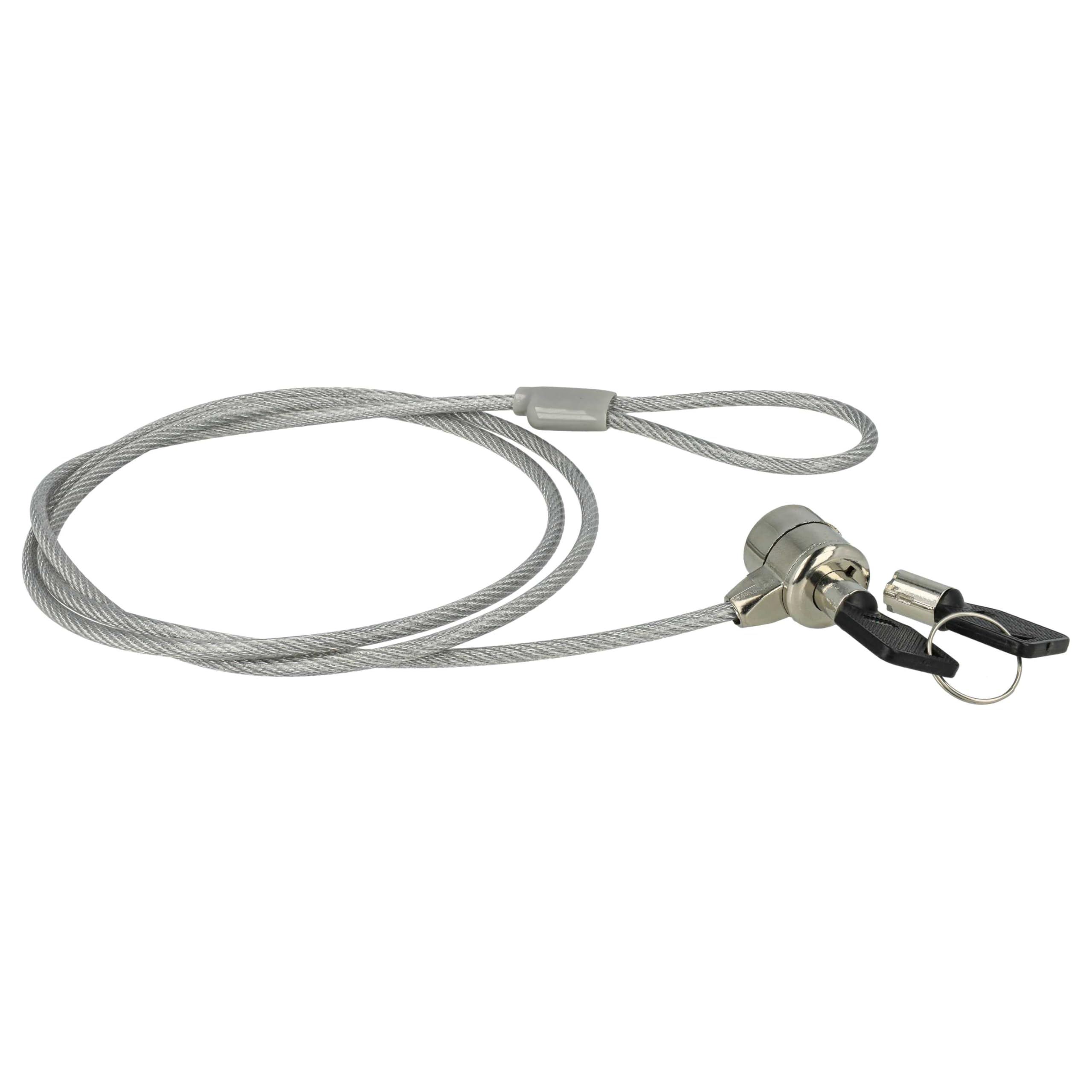 vhbw 10x Kensington Lock para portátil, Notebook - Cerradura Cable con Llaves, 1,2 m