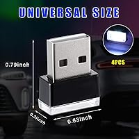 Vista 92 de Augeny 4 lámparas LED USB para el interior del automóvil, luz nocturna decorativa USB enchufable, kit de iluminación ambiental portátil, accesorios