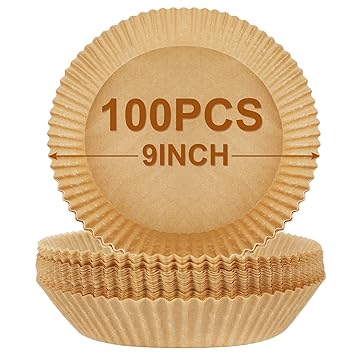 BYKITCHEN Air Fryer Parchment Paper Liner, Set of 100, 7.8inch Large Round Air Fryer Liners, Nonstick Air