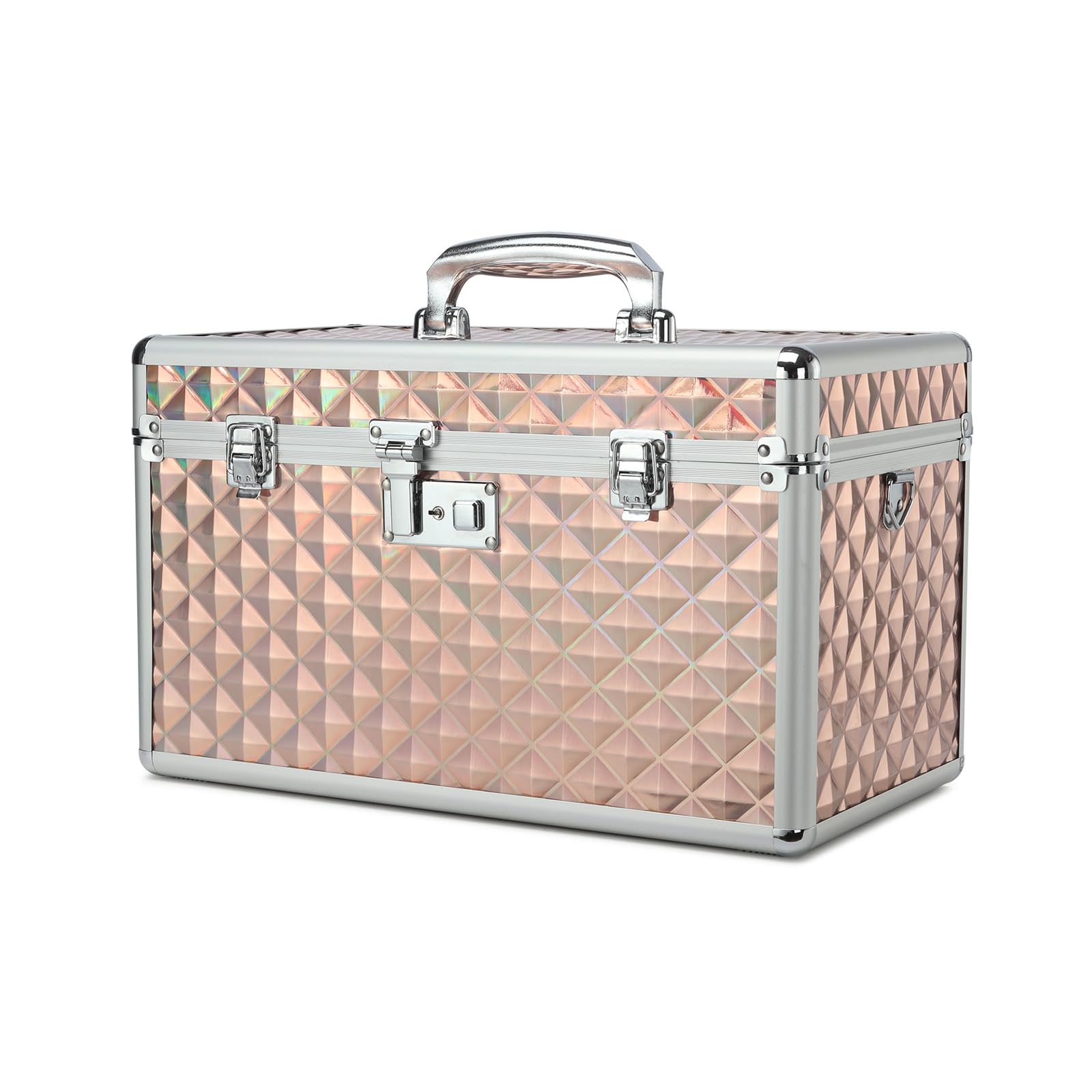 Hewei Works Champagne Medication Lockbox With Key, Lockable Medicine Storage Box, Security Lock Box, Medical Organizer, Multipurpose Lockbox For Home And Outdoor (, X-Large)