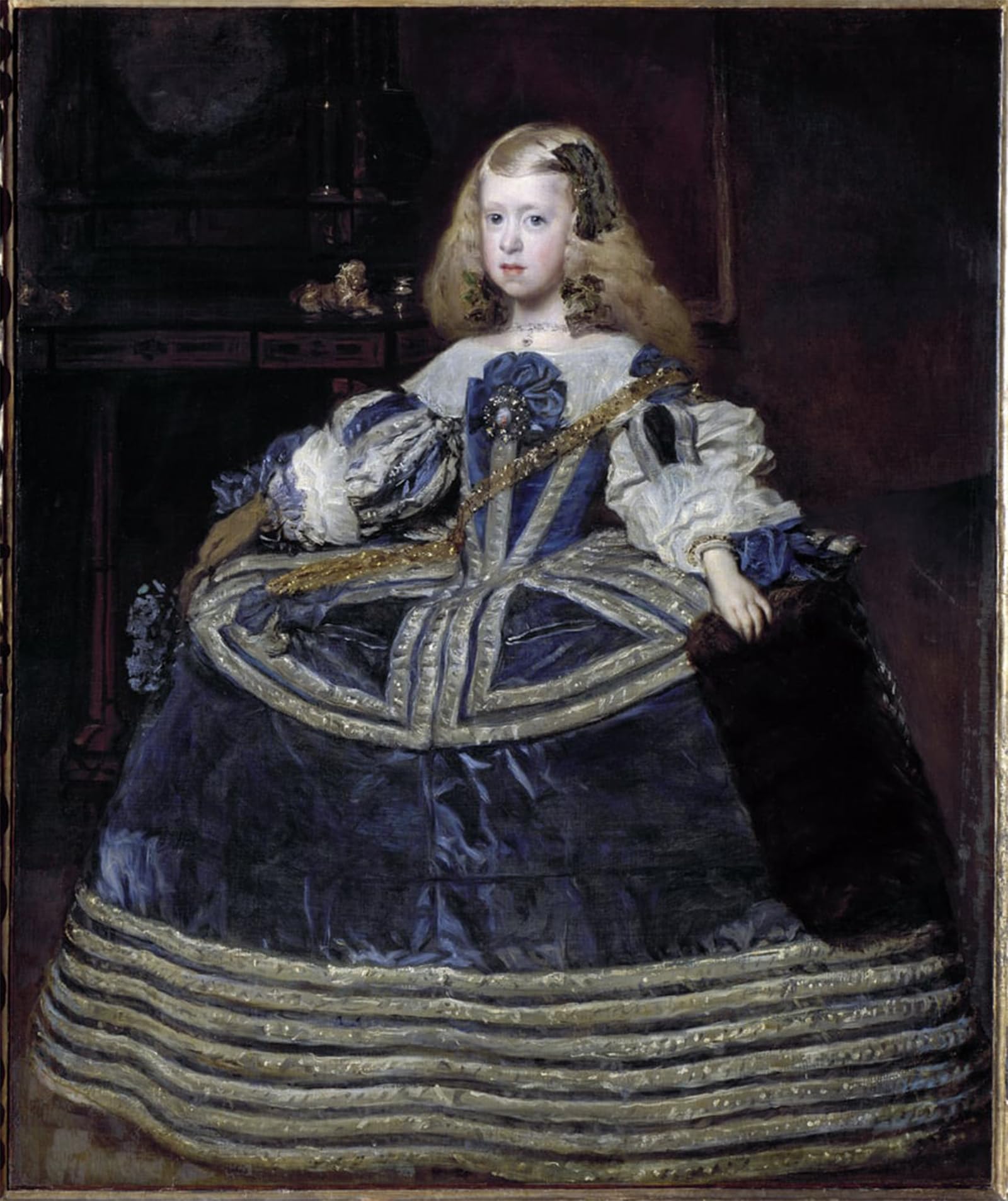 ARTXLXXBN Famous Prints Artwork Pictures Poster Painting Art Portrait of Magaret Theresa Infanta of Spain by Diego Rodriguez De Y Velazquez Artwork Landscape Pictures for Home Decor 60x90cm