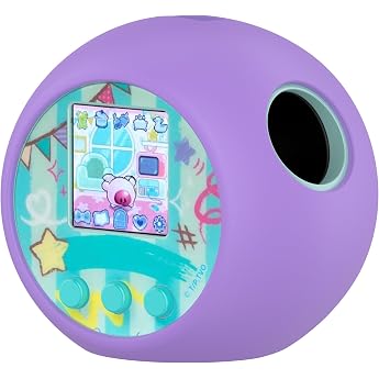 FTRONGRT Case Compatible with Punirunes Pet Machine Toy Soft Silicone with Lanyard Easy to Carry Protective Case for Interactive Toys Purple